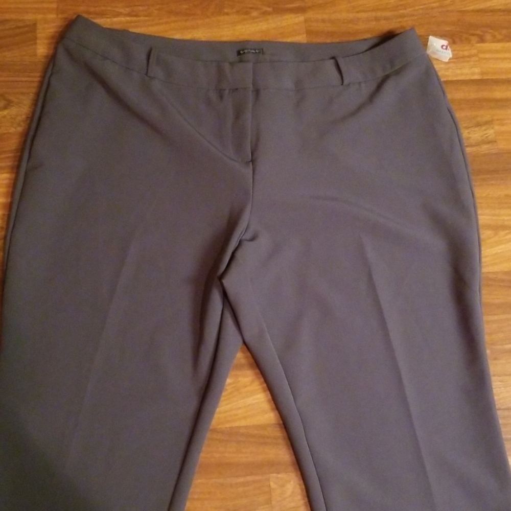 New Gray Worthington Perfect Trousers Sz. 20W - Picture 2 of 7